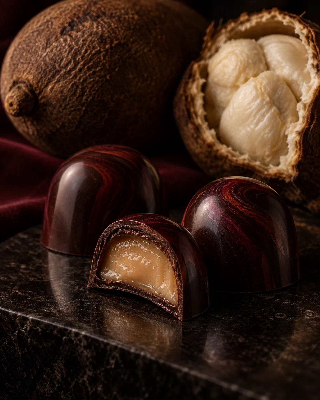 Chocolate de copoazú y fruto amazónico · imagen ilustrativa